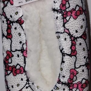 Sanrio Hello kitty pink and white slippers new kids fits shoes sizes 13-4